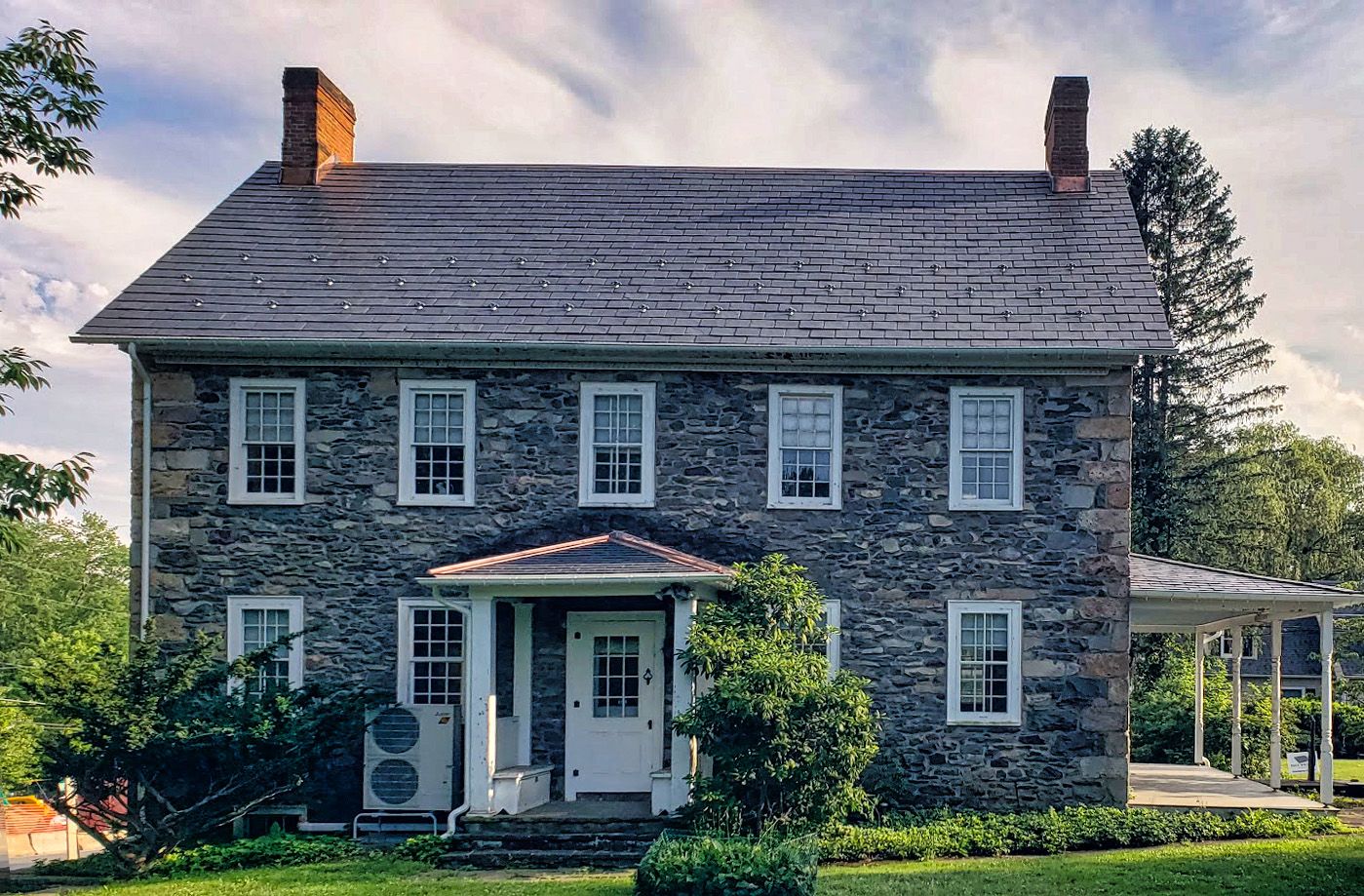 Home with slate roof.